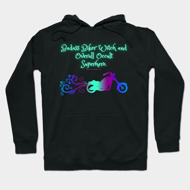 Badass Biker Witch Hoodie by LJK Oliva Books